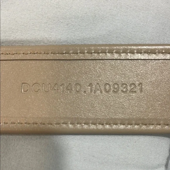 NWT Versace Taupe Belt with Gold Accents